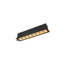 Multi Stealth Downlight Trim 8 Cell Flood Beam 3000K 90CRI in Gold/Black