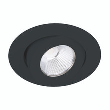Ocularc 2.0 LED Round Adjustable Narrow 2700K Trim with Light Engine and New Construction or Remodel Housing in Black