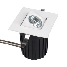 Ocularc 2.0 LED Square Adjustable Flood 2700K Trim with Light Engine and New Construction or Remodel Housing in White