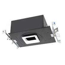 Volta LED 25W New Construction IC Rated Chicago Plenum Housing for Square Invisible Trim with Emergency Backup Battery