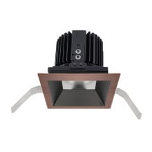 Volta Square Shallow Regressed Trim with LED Light Engine Wide Flood 60 Beam 2700K Warm White 90CRI in Copper Bronze