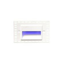 LEDme Horizontal Blue Trimless Step and Wall Light in White