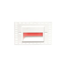 LEDme Horizontal Red Trimless Step and Wall Light in White