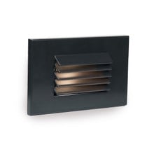LED Horizontal Louvered Step and Wall Light 120V Amber in Black