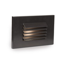 LED Horizontal Louvered Step and Wall Light 120V Amber in Bronze