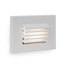 LED Horizontal Louvered Step and Wall Light 277V Amber in White