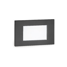 LED Diffused Step and Wall Light 277V Amber in Black