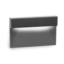 LED Horizontal Ledge Step and Wall Light 277V Amber in Black