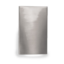LED Vertical Scoop Step and Wall Light 120V Amber in Brushed Nickel