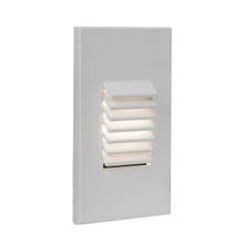 LED Vertical Louvered Step and Wall Light 277V Amber in White