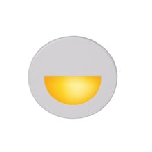 LEDme Round Amber Step and Wall Light in White