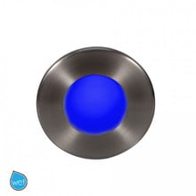 LEDme Full Round Step and Wall Light with blue face n Brushed Nickel