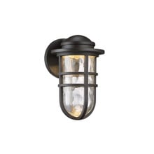 Steampunk 9' LED Outdoor Wall Sconce Light 3000K in Bronze