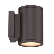 TUBE Double LED Outdoor Wall Sconce Light 3000K in Bronze