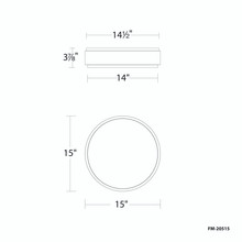 SALVO 15IN FLUSH MOUNT 4CCT 4000K