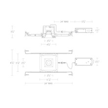 Ocularc 2.0 5CCT Square Downlight Trim and Housing for New Construction or Remodel with Flood Beam and Black Finish