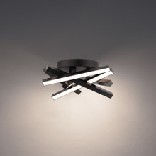 PARALLAX 16' LED Flush Mount Light 2700K/3000K/3500K in Black - FM-73116-30-BK