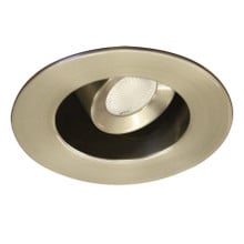 LEDme 1' Round Miniature Recessed Downlight 2700K Warm White in Brushed Nickel - HR-LED232R-30-BN