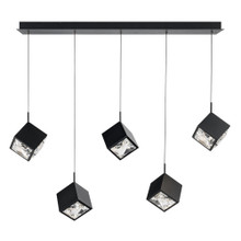 Ice Cube 8' LED Chandelier Light 2700K/3000K/3500K/4000K in Black - PD-29305L-BK