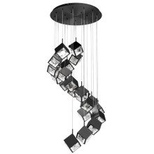 Ice Cube 8' LED Chandelier Light 2700K/3000K/3500K/4000K in Black - PD-29321R-BK