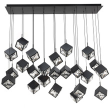 Ice Cube 8' LED Chandelier Light 2700K/3000K/3500K/4000K in Black - PD-29323L-BK