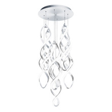 Interlace 21' LED Chandelier Light 2700K/3000K/3500K/4000K in Chrome - PD-47809R-CH