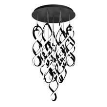 Interlace 21' LED Chandelier Light 2700K/3000K/3500K/4000K in Black - PD-47815R-BK