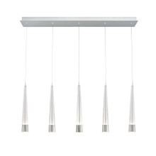 Quill 16' LED Chandelier Light 2700K/3000K/3500K/4000K in Chrome - PD-59405L-CH