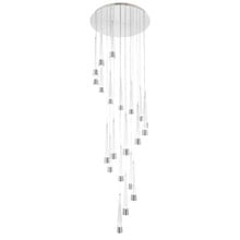 Quill 16' LED Chandelier Light 2700K/3000K/3500K/4000K in Chrome - PD-59421R-CH