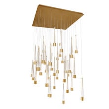 Quill 16' LED Chandelier Light 2700K/3000K/3500K/4000K in Aged Brass - PD-59441S-AB