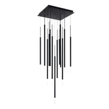 Viggo 32' LED Chandelier Light 2700K/3000K/3500K/4000K in Black - PD-69413S-BK
