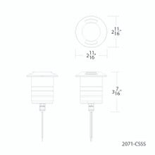 Smart Color Changing LED Indicator Light in Stainless Steel - 2071-CSSS