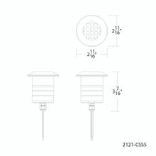 Smart Color Changing LED Indicator Light in Stainless Steel - 2121-CSSS