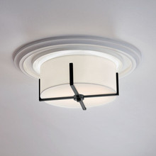 SALVO 15IN FLUSH MOUNT 4CCT 2700K - FM-20515-27-WT/AB