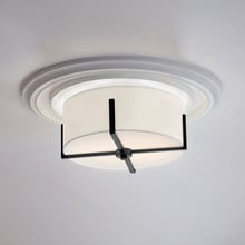 SALVO 15IN FLUSH MOUNT 4CCT 3500K - FM-20515-35-WT/AB