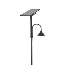 Designer Bell LED Single Head Solar Post Top - 16 Inch Diameter - 50 Watt - 8000 Lumens - Color Temperature Selectable 30K/40K/50K - 5 Inch Tennon Adaptor - Bronze Finish