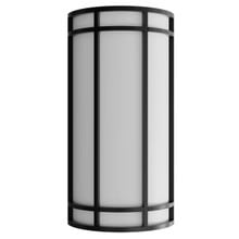 LED Decorative Wall Sconce Black Finish Watt Selectable 15W/20W/25W - 2,400 Lumens - 9X18 Inches - Color Tunable 30/40/50K