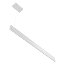 Architectural Slim Pendant Light - Multiwatt 30W/34W/37W/40W - Max 3600 Lumens - 6 Foot - White Finish - Color Tunable 27K/30K/35K/40K/50K - Aperture Optics - Suspension Cable Mount - 120-277V