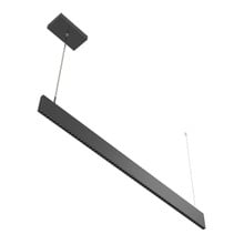 Architectural Slim Pendant Light - Multiwatt 30W/34W/37W/40W - Max 3600 Lumens - 6 Foot - Black Finish - Color Tunable 27K/30K/35K/40K/50K - Aperture Optics - Suspension Cable Mount - 120-277V