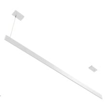 Architectural Slim Pendant Light - Multiwatt 40W/46W/52W/60W - Max 5400 Lumens - 8 Foot - White Finish - Color Tunable 27K/30K/35K/40K/50K - Aperture Optics - Suspension Cable Mount - 120-277V