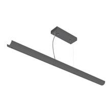 Euro Design Pendant Light - Multiwatt 40W/50W/60W - Max 4500 Lumens Up or Down Light - 8 Foot - Black Finish - Color Tunable 30K/40K/50K - Suspension Cable Mount - 120-277V