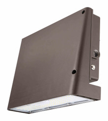 Slim Full Cut Off LED Wall Pack Fixture - 38 Watt - Color Selectable 30K/40K/50K - 5700 Lumens - With Photocell and Emergency Battery Back Up