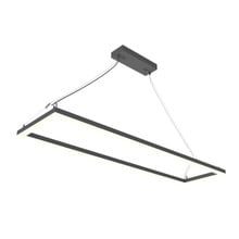 Suspended Frame LED Pendant - 4x1 Foot - Multi Watt Selectable 40/50/60 Watts - Color Temperature Selectable 30/35/40K - 120-277V - Black Finish