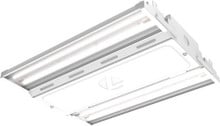 Compact Pro LED High Bay, 48,000LM, High efficiency, Glare Control Lens, Narrow distribution, 120V-277V, Generic driver 0-10V dimming, 5000K, 80 color rendering index, White
