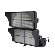 High Output LED Stadium Light - 1200W - 200-480 Volts - Color Selectable 40K/50K/57K -180000 Lumen - Yoke Mount - Black Finish