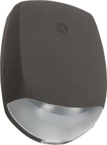 Basics™ Outdoor LED Emergency Light, Normally Off with internal battery, Dark bronze textured, 120-347VAC, Lithium iron phosphate, Wide Throw High, Cold weather