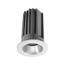 Juno Recessed 2IN LED Trim, Generation 2, Downlight Cone Trim, 3000K, 80+ CRI, Flood, Haze,  White Trim Ring