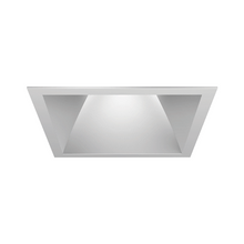 EVO 6IN Square Downlight, White Painted Trim Ring, Clear Reflector, Semi-Specular, Trim, Unit pack