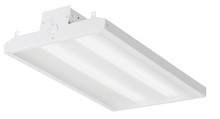 LED economical linear bay light, 24IN, 12, 000LM, Acrylic lens,  textured,  clear, Medium, 120V-277V, Generic driver 0-10V dimming, 4000K, 80 color rendering index, 6FT 600V SO white cord,  no plug (no voltage required), White