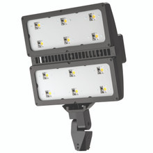 LED Flood Luminaire, LED, Up to 49257 lumens, 4000K, Medium flood, 120-277V, Integral Slipfitter, Dark bronze finish,  super durable